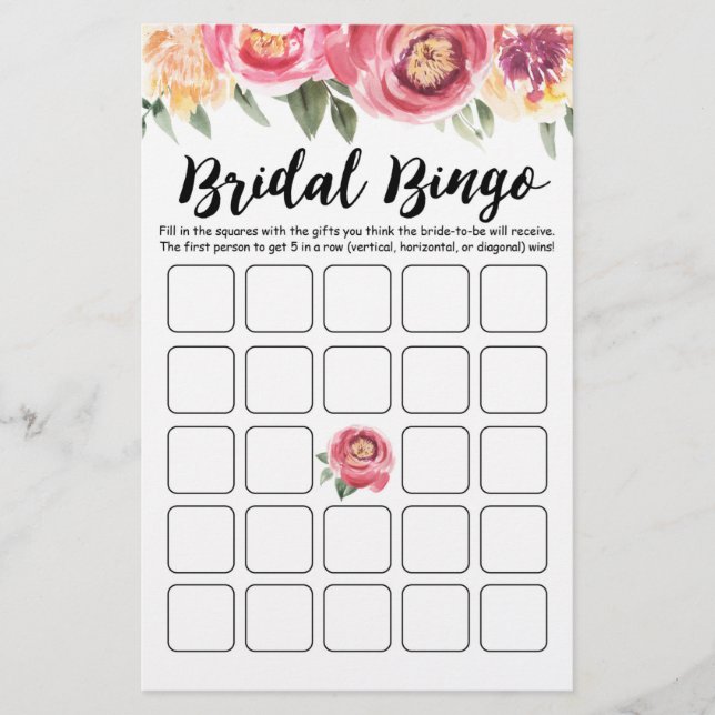 Bingo de Noiva Jogo para Chá de Noiva e Festa de D (Frente)