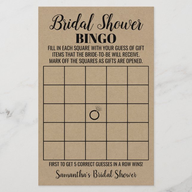 Bingo english spanês jogo de Chá de panela russo (Frente)