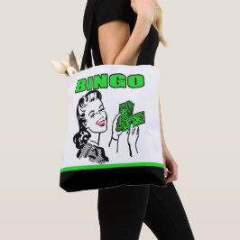 Bingo Lady With Money Tote Bag