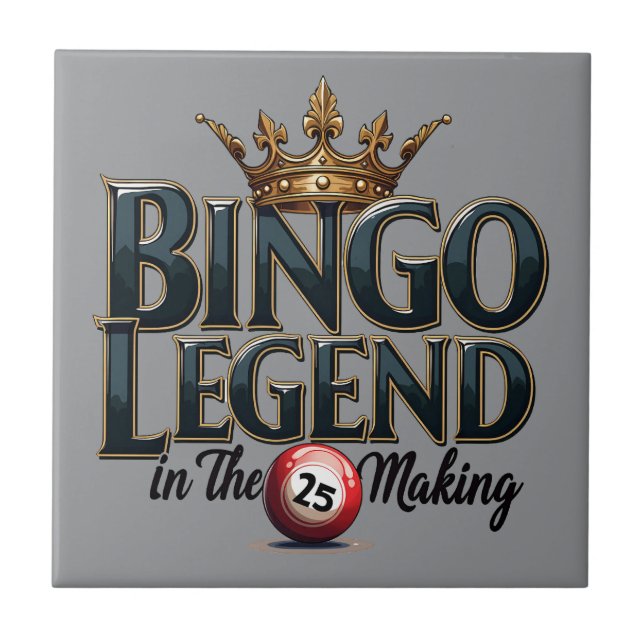 Bingo Legend Crowned in Gold Retro Typography (Frente)