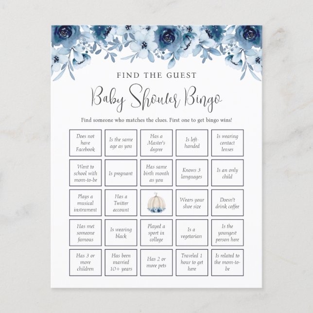 Bingo Pumpkin Chega Adivinha Quem Chá de fraldas J (Frente)