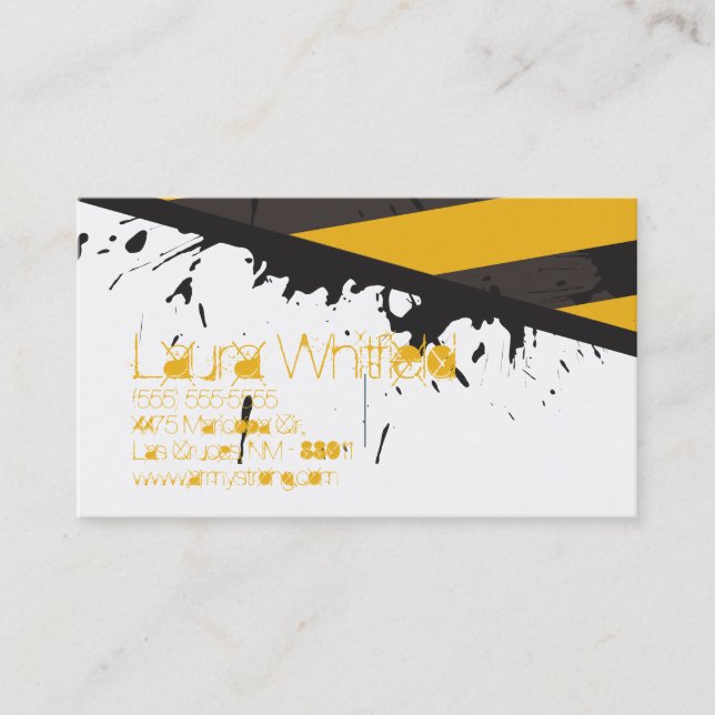 Bio cartão de visita da cena do crime da fita do (Frente)