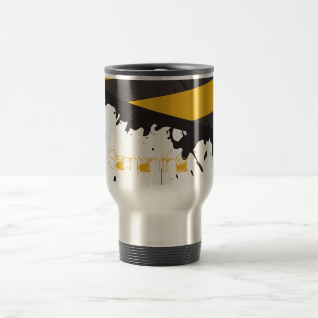 Bio Hazard 15 oz. Caneca de viagem de aço inoxidáv (Centro)