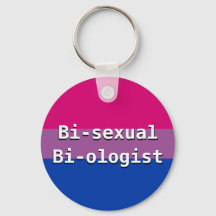 Biólogo Bissexual Button Chaveiro