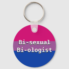 Biólogo Bissexual Button Chaveiro