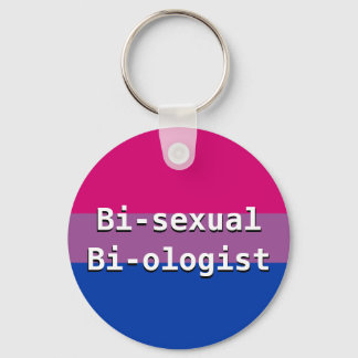 Biólogo Bissexual Button Chaveiro