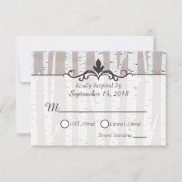Birch Tree Rustic Nature Weditation RSVP