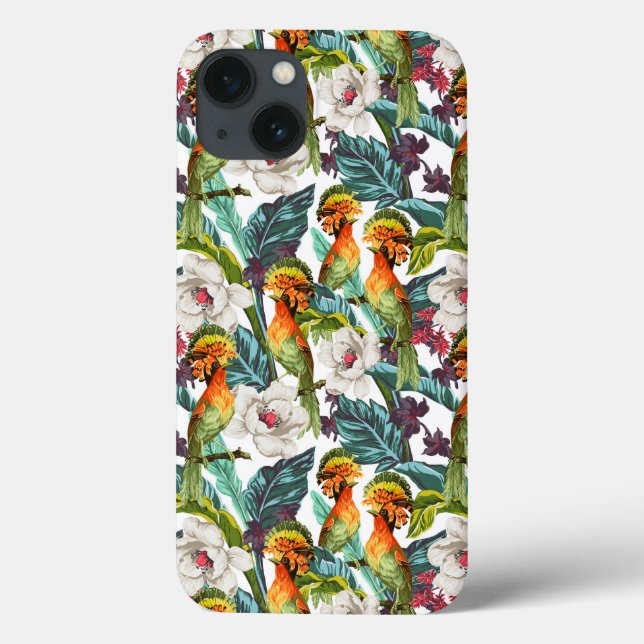 Bird And Exotic Flower Pattern (Verso)