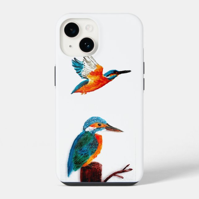 BIrd Art Two Kingfishers (Verso)