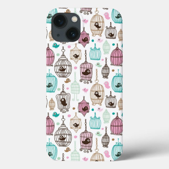 bird cage love kids background pattern (Verso)