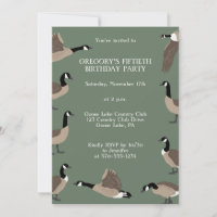 Bird Lovers Canada Geese Convite de aniversário