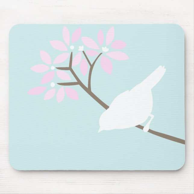 Bird Mousepad Branco (Frente)