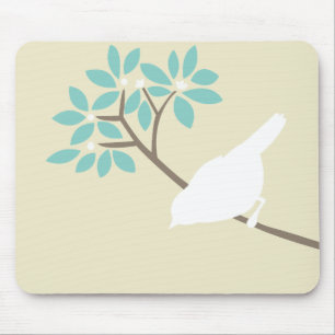 Bird Mousepad Branco