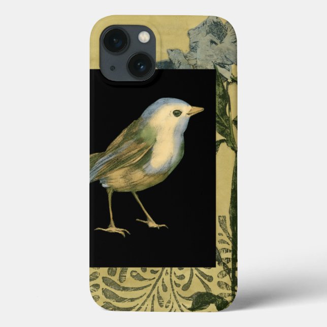 Bird on Black and Vintage Background (Verso)