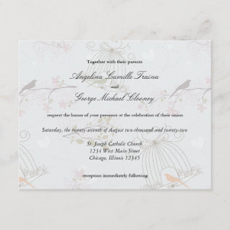 Birdcages na moda e convite de casamento das