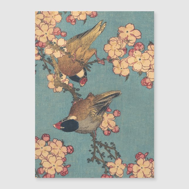 Birds Flowers Hokusai Art Japonês (Frente)