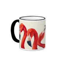 Birds of a Feather - caneca de café do flamingo