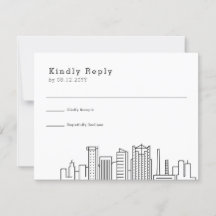 Birmingham Wedding | RSVP Skyline Estilizado