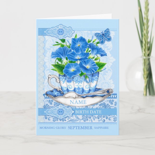 Birth Flower e Gem - Cartão de Jogo de Setembro (Frente)