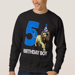 Birthday Boy 5 Roaring Lion Camisetas Selvagem
