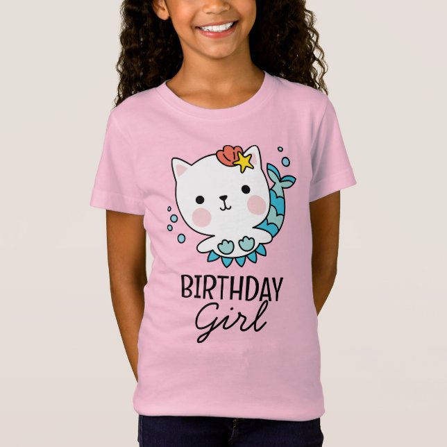Birthday Girl | Camiseta de nascimento de gato (Frente)