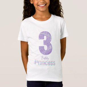 Birthday Girl Princess Camiseta de 3 anos
