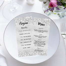Birthday Progam Menu Conetti prata