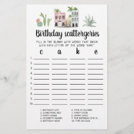 Birthday Scattergories editable