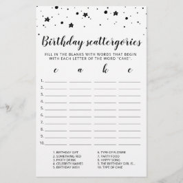 Birthday Scattergories editable