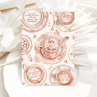 Birthday Tea Convite de festas