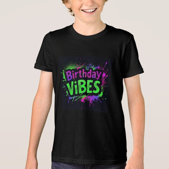 Birthday Vibes Neon Splatter Boys (Frente)