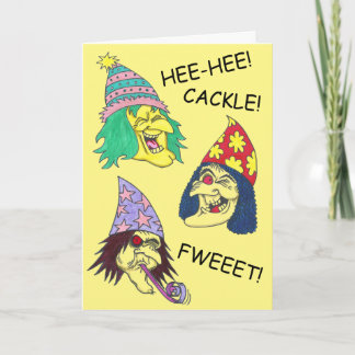BIRTHDAY WITCHES tem um cartão de saudação estranh