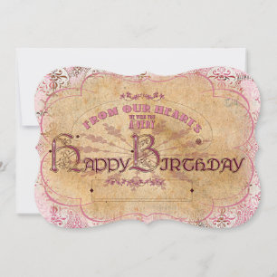 BirthdayVintageTypografia - Cartão de Convite