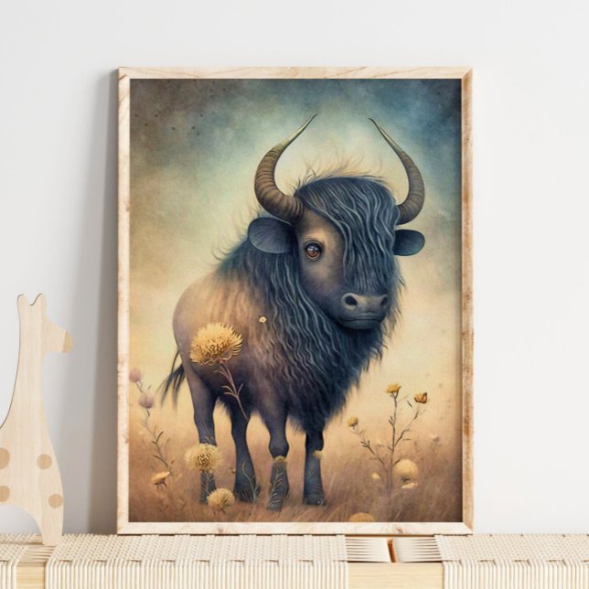Bisão Bebê Animal Africano | Impressão na Parede d (Criador carregado)