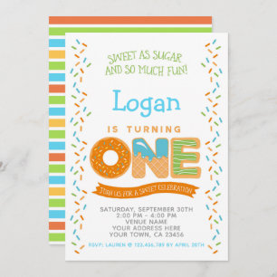 Biscoito do sorvete da rosquinha, convite do