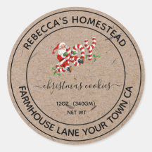 Biscoitos de Natal caseiros Etiquetas de Papais no