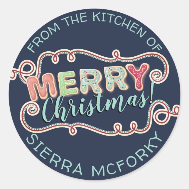 Biscoitos de Natal da cozinha do adesivo (Frente)