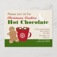 Biscoitos do Natal & convite do chocolate quente