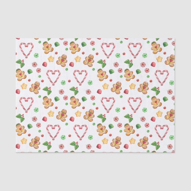 Biscoitos do pão-de-espécie & lenço de papel dos (Frente )