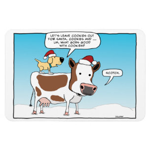 Biscoitos e escocês para o ímã do papai noel