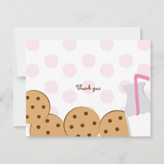 Biscoitos e Leite Obrigado Cartões de Nota