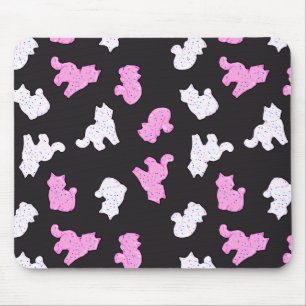 Biscoitos escuros Mousepad do gatinho