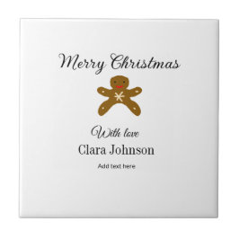 Biscoitos marrons de Natal felizes adicionam nome