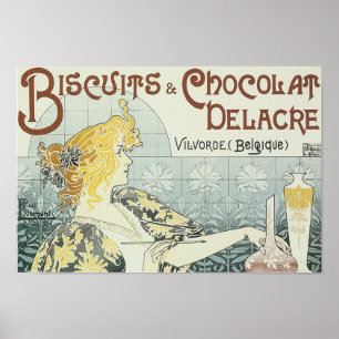 Biscoitos & poster de Chocolat
