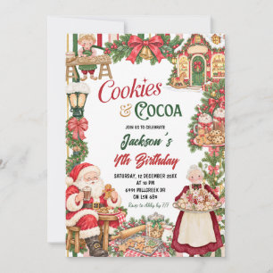 Biscoitos Tema Natal & Convite de Aniversário de C