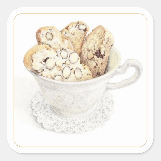 BISCOTTI 3" Adesivos quadrados (Frente)