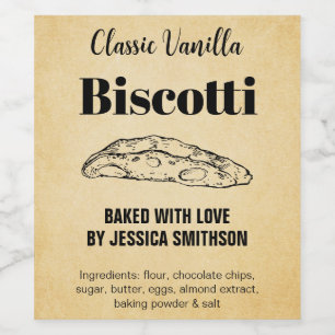 Biscotti Personalizado etiqueta BIS003bwn