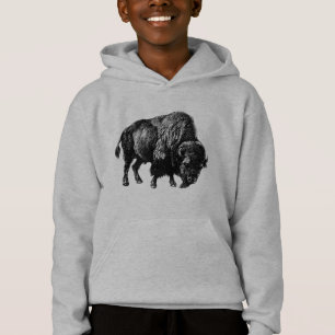 Bison Americano Bison Vintage Wood Engrenando