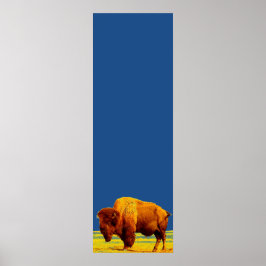 Bison Buffalo American Art Poster