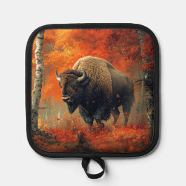 Bison no Trabalho de arte de Autumn Woods